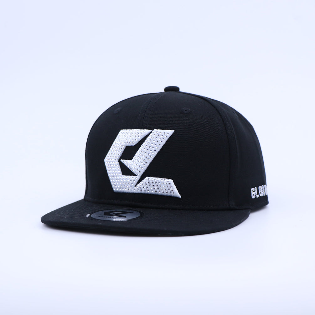 GLOIR Rhinestone Monogram Cap