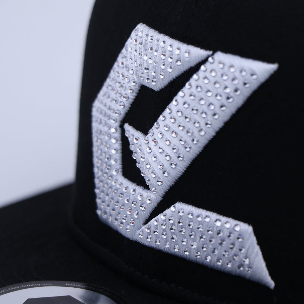 GLOIR Rhinestone Monogram Cap