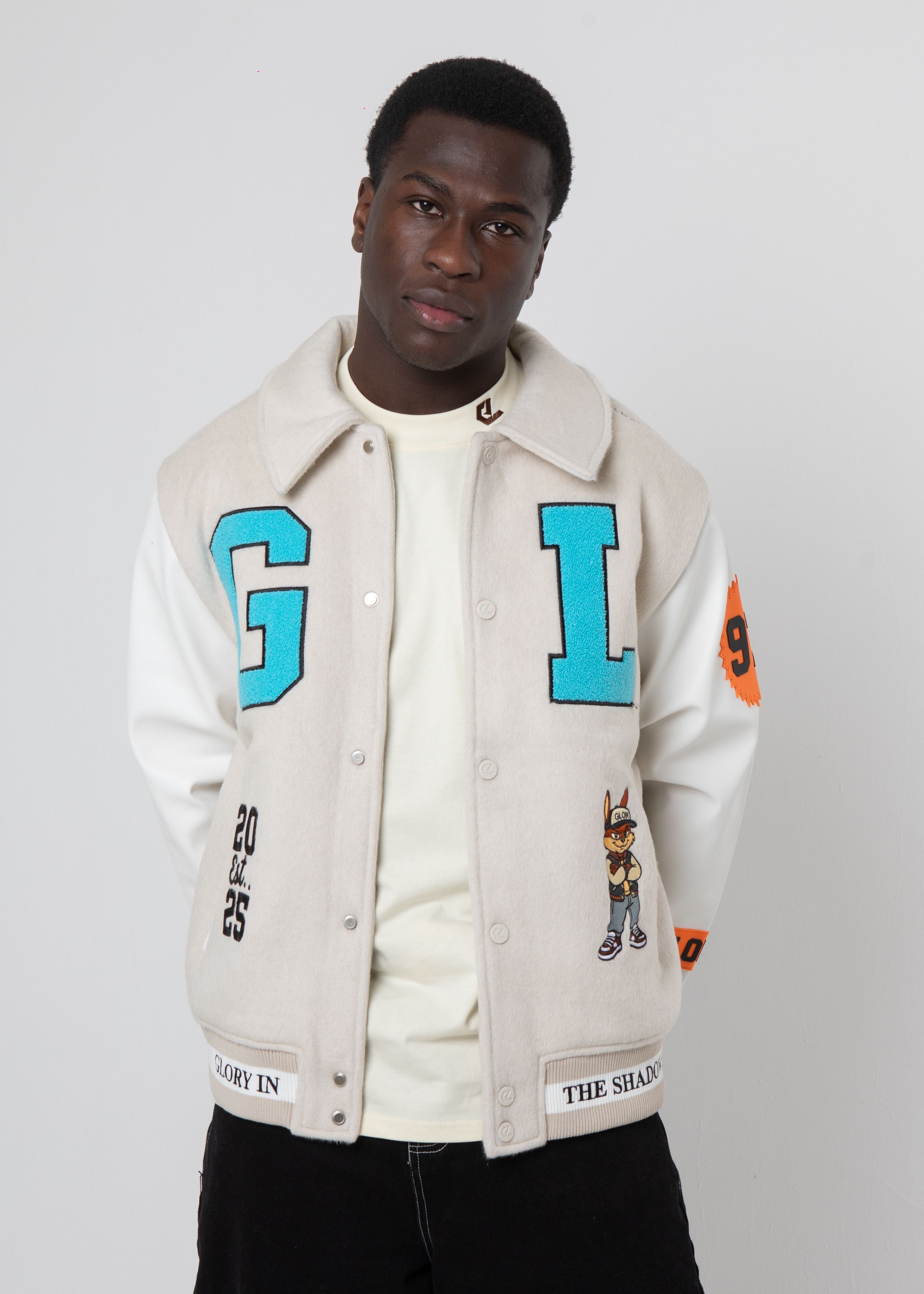 GLOIR Varsity Jacket – Shadow Edition