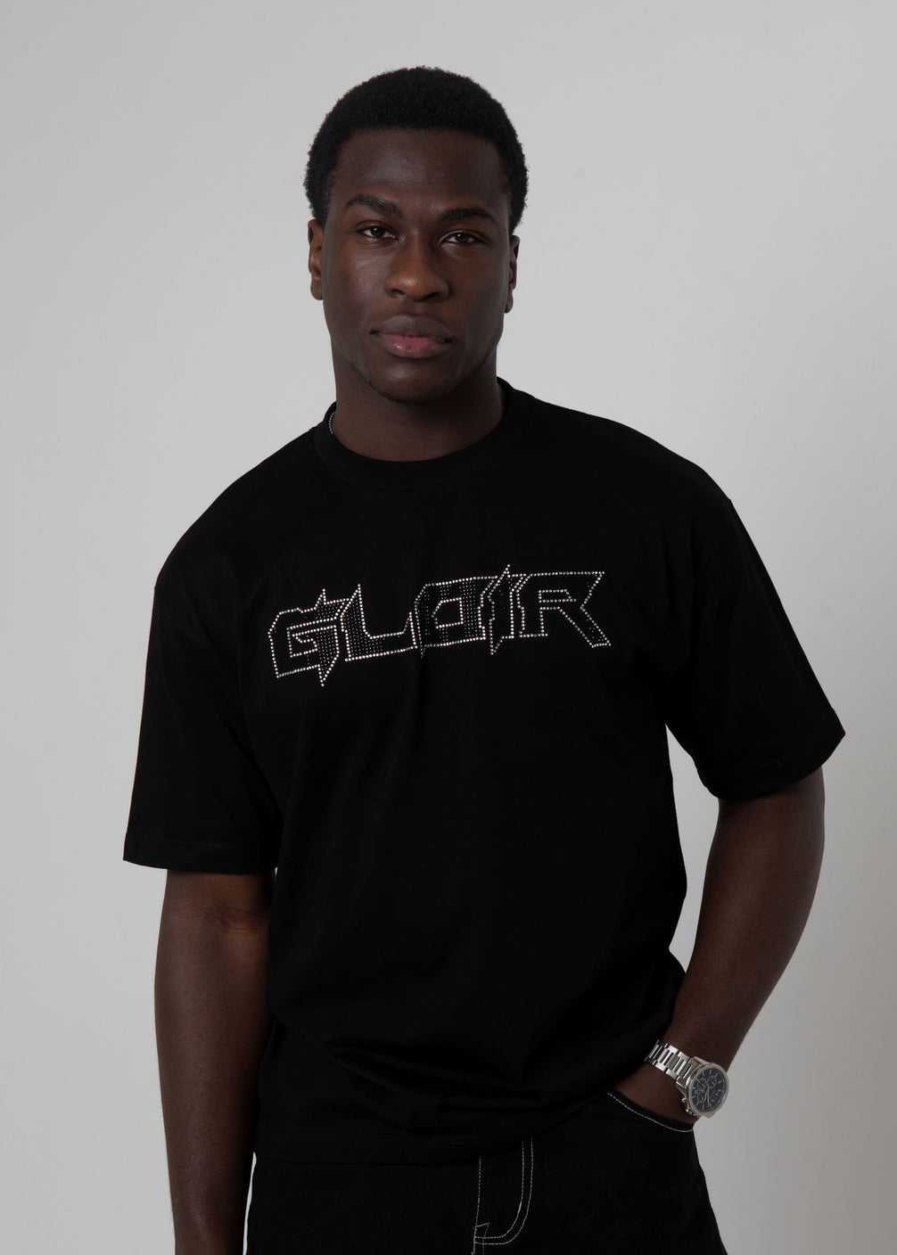 GLOIR Glitch Rhinestone Tee