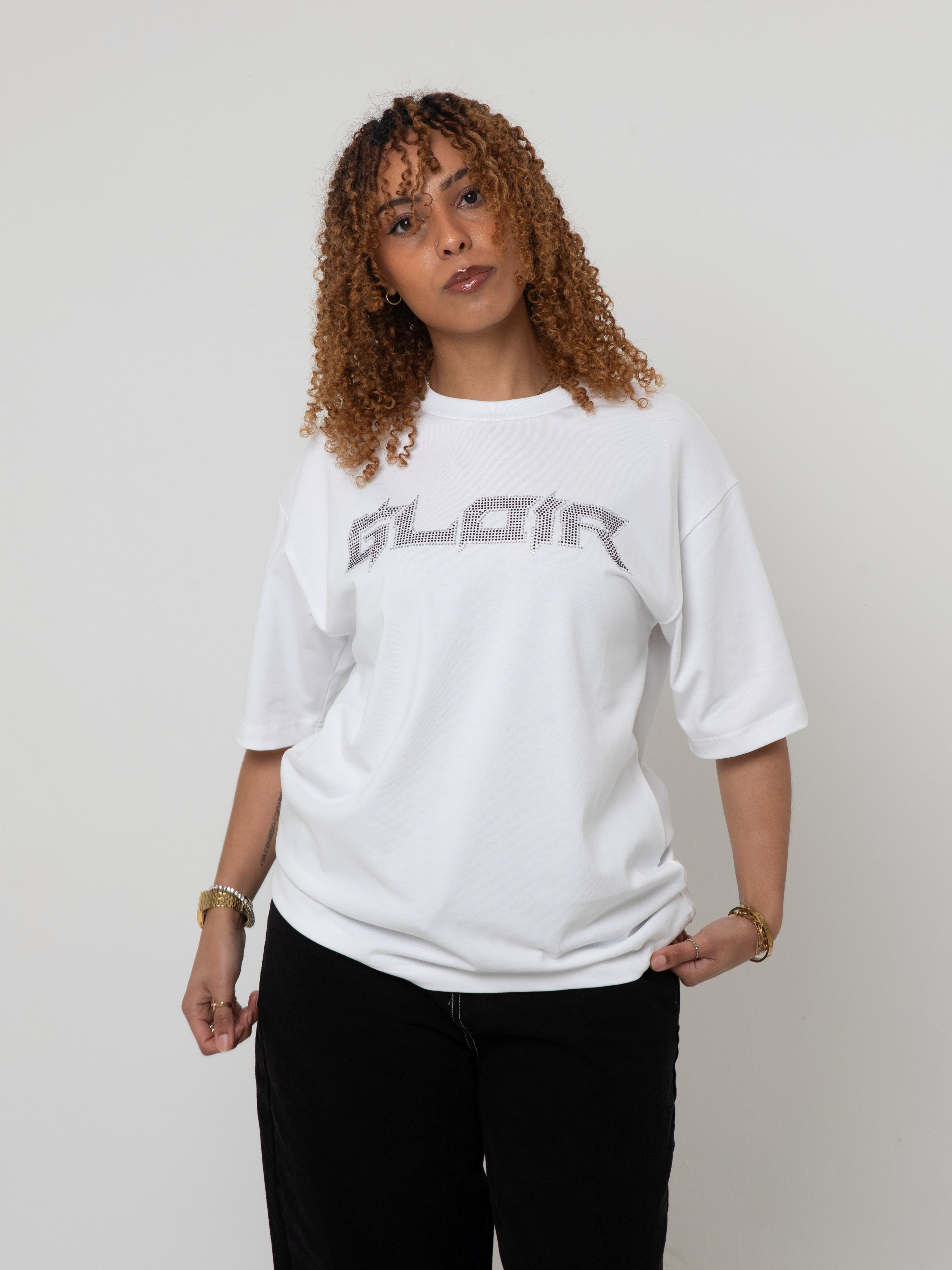 GLOIR Glitch Rhinestone Tee