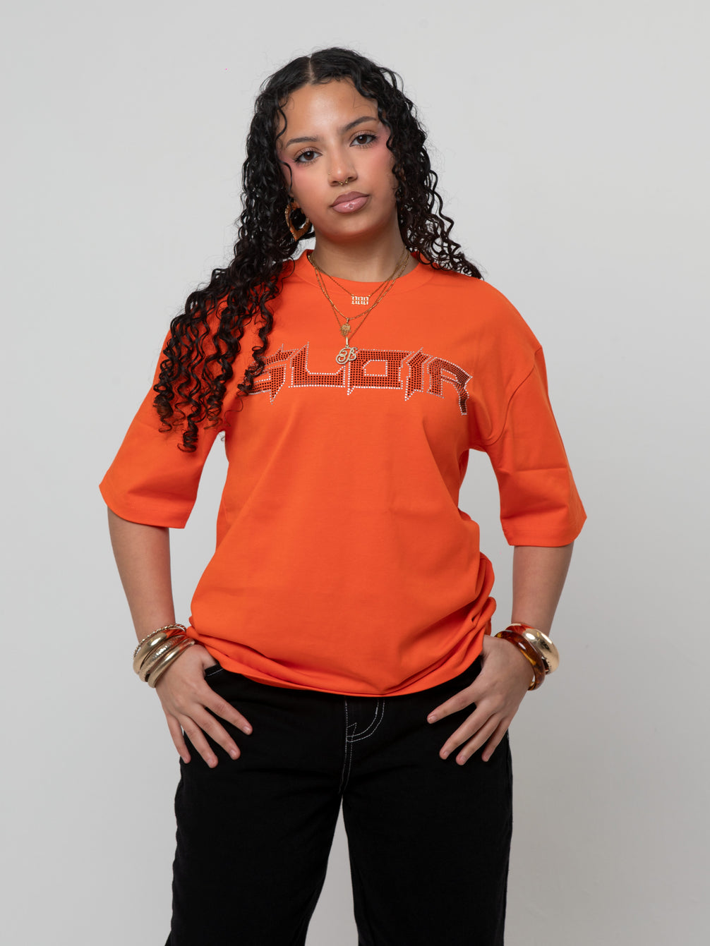 GLOIR Glitch Rhinestone Tee