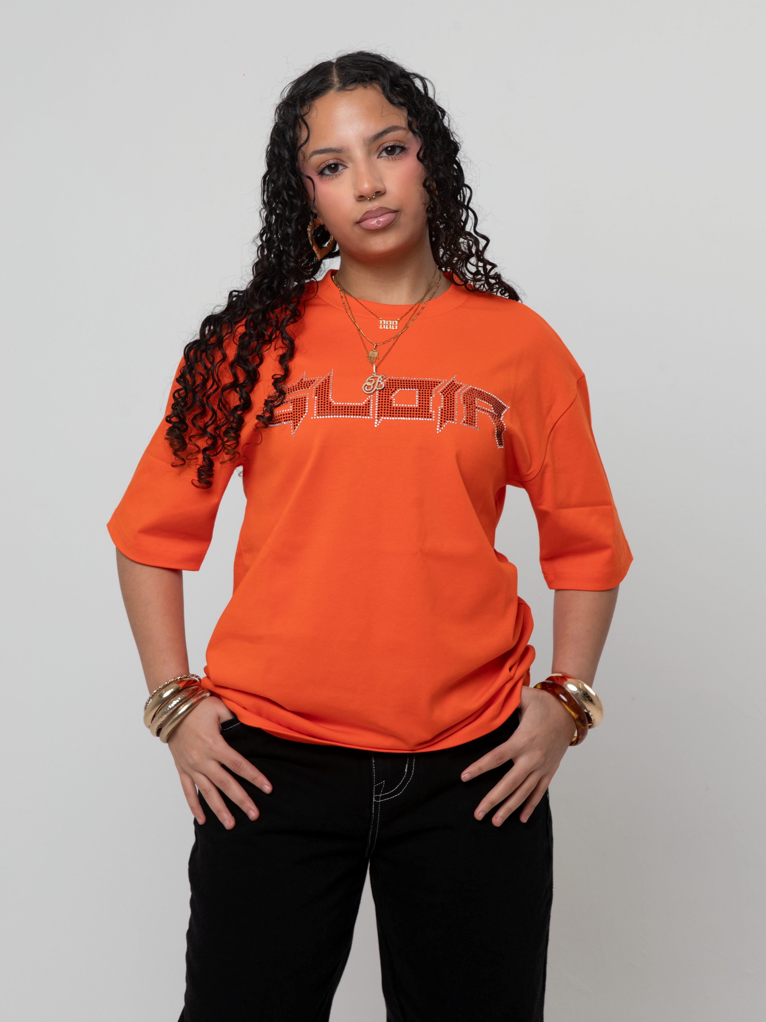 GLOIR Glitch Rhinestone Tee
