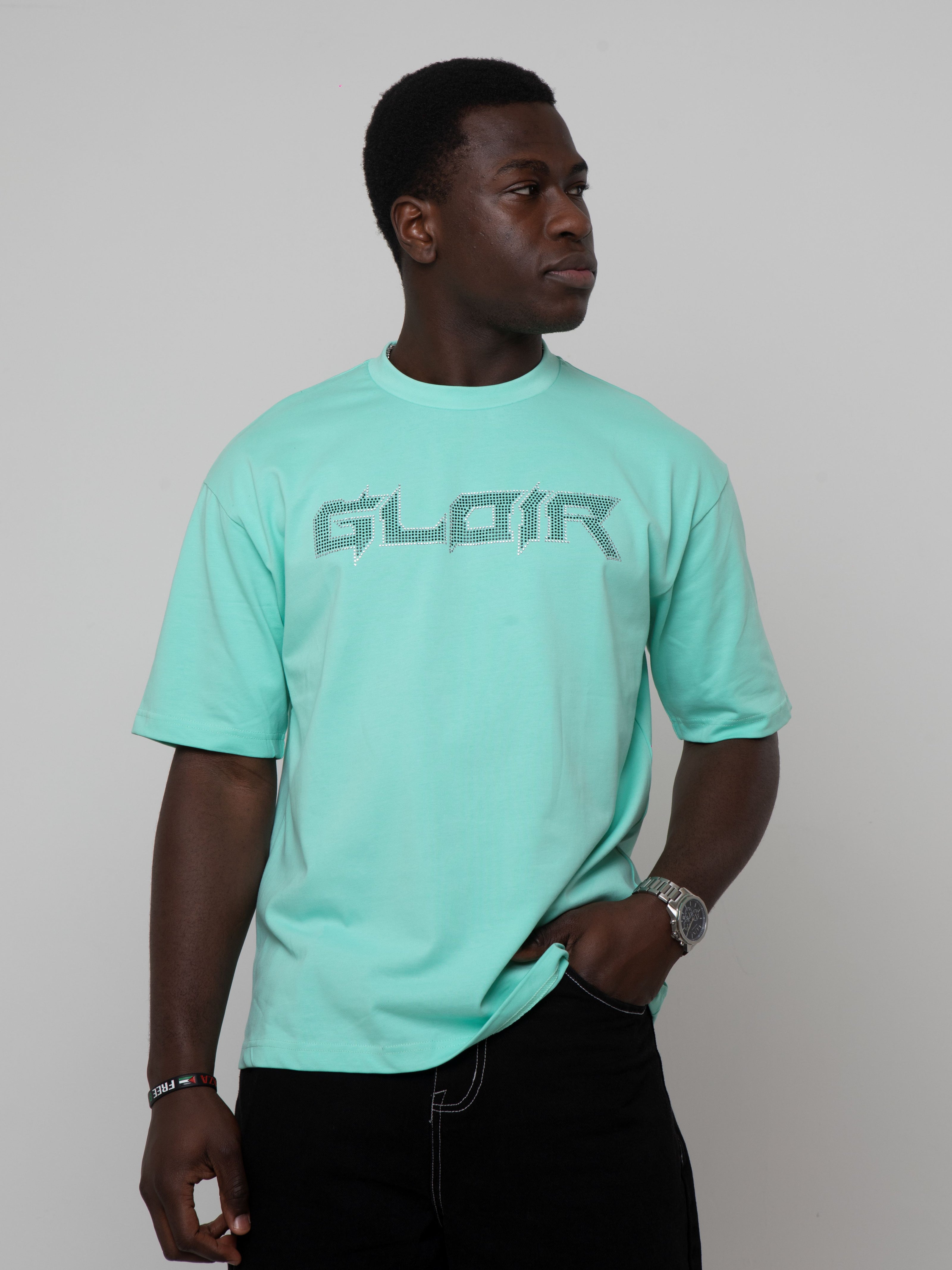 GLOIR Glitch Rhinestone Tee