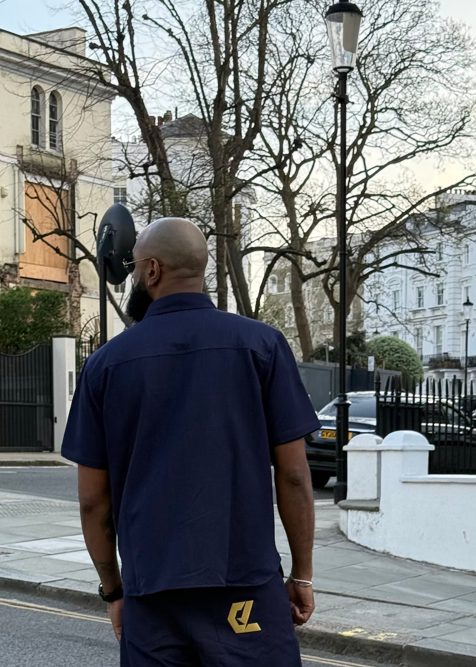 GLOIR Denim Twill Shirt