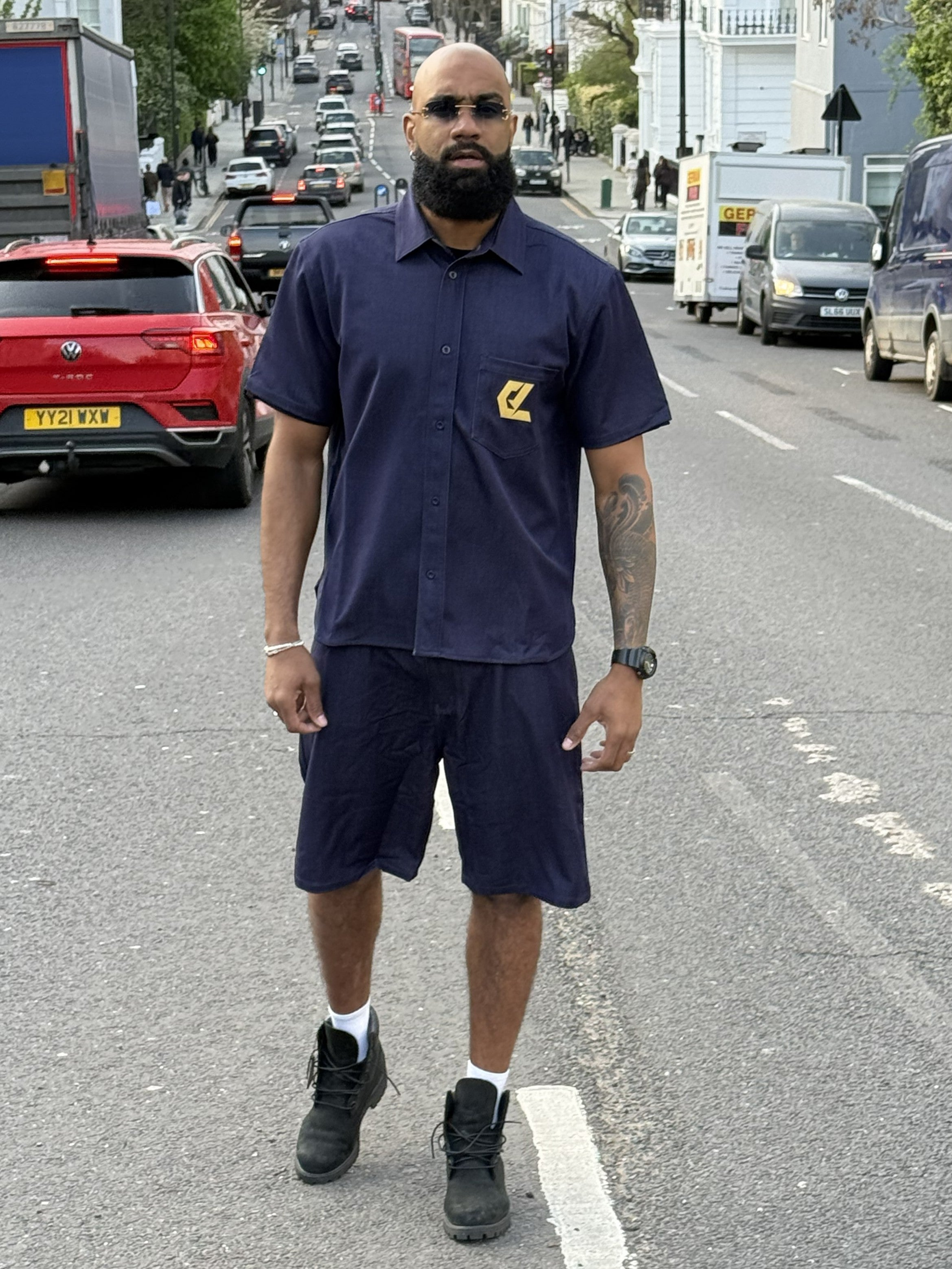 GLOIR Denim Twill Shirt