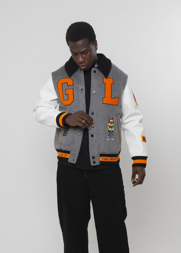 GLOIR Varsity Jacket – Shadow Edition